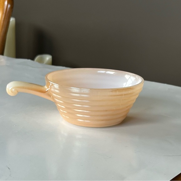 VTG Copper Tint (Lustre) Fire King by Anchor Hocking 12 oz casserole w/ handle - Picture 4 of 10